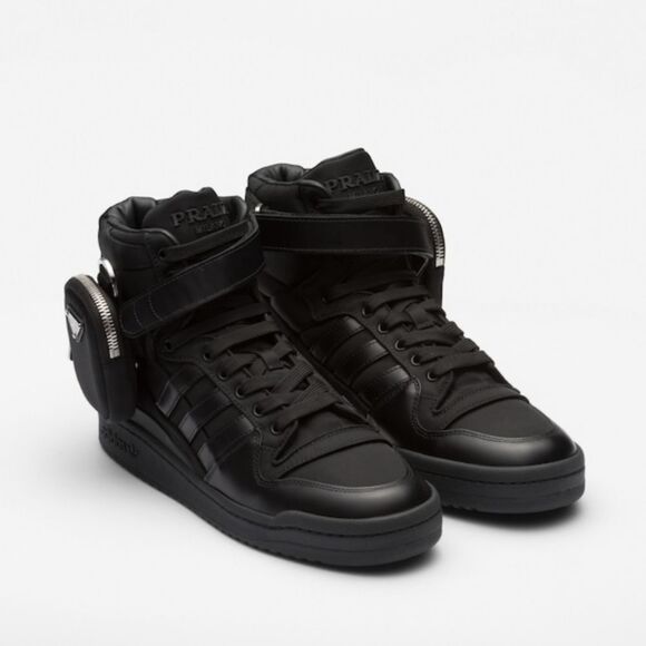 Adidas for PRADA Re-nylon Forum High top Black Sneakers UNISEX NWT Limit… - Picture 5 of 16